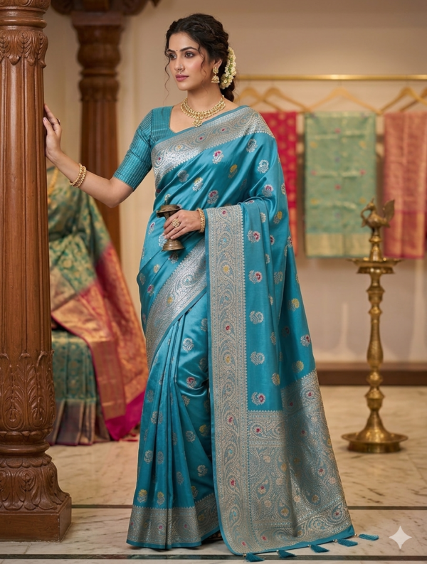 banarasi satin silk saree