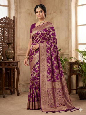 banarasi satin silk saree