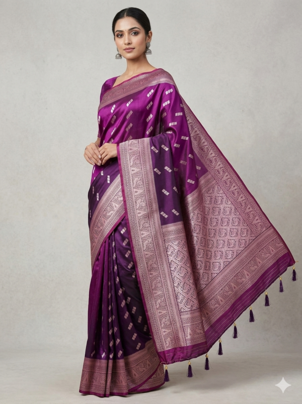 banarasi mashru satin silk saree