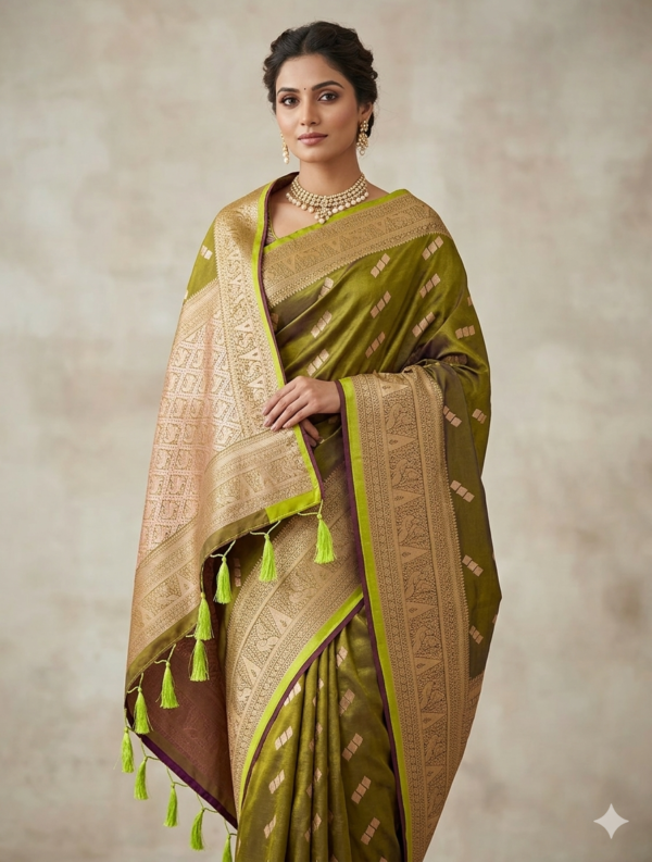 Banarasi Mashru Satin Silk Saree
