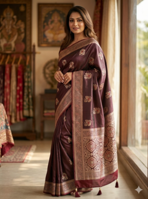 banarasi satin silk saree