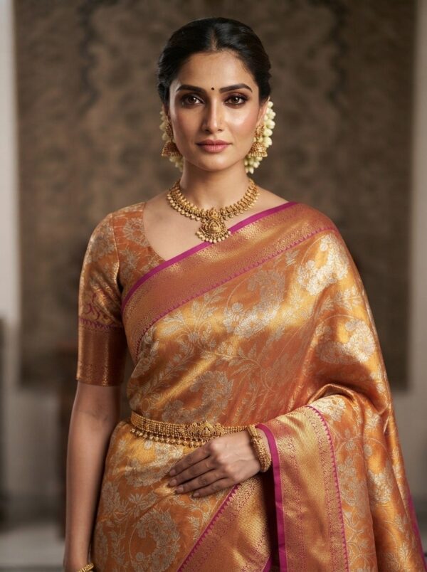 SSM00526_4 Kanchipuram Tissue Silk Saree