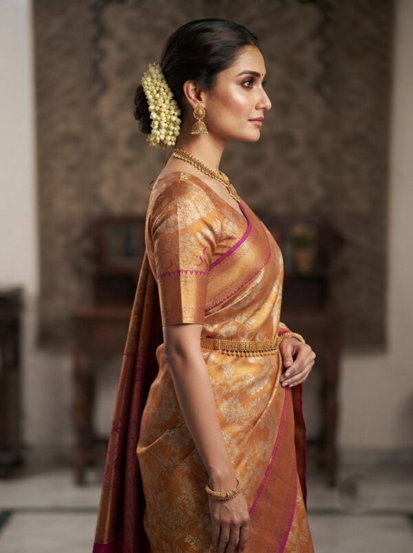 SSM00526_5 Kanchipuram Tissue Silk Saree