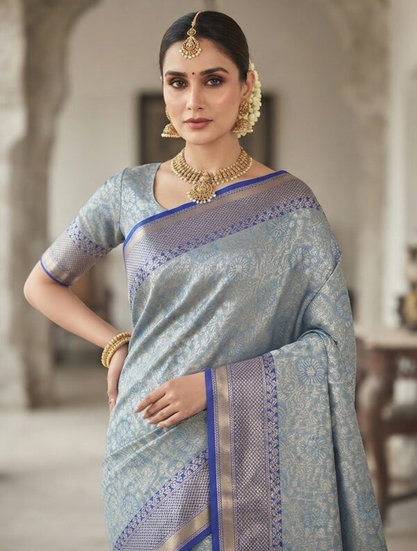 SSM00536_6 Kanchipuram Tissue Silk Saree