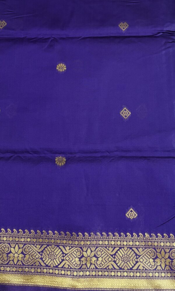 Royal Blue Semi Banarasi Silk Saree
