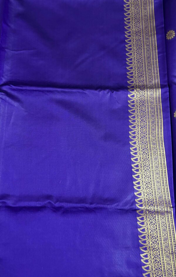 Royal Blue Semi Banarasi Silk Saree