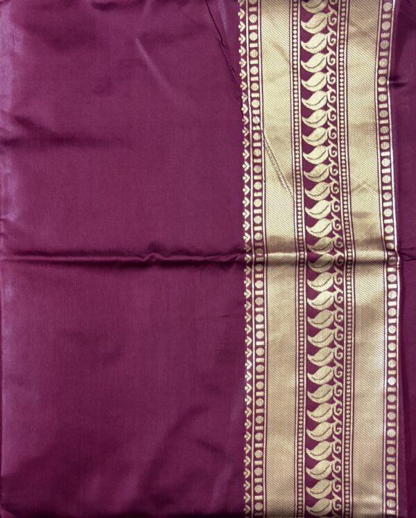 Regal Maroon Semi Banarasi Silk Saree
