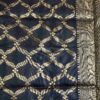 Classic Black Semi Banarasi Silk Saree